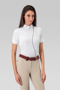 MAKEBE Snake koszula konkursowa jeździecka z krótkim rękawem damska  (1)