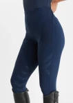 Granatowe Legginsy jeździeckie z silikonowym lejem kolanowym Core Aztec Diamond